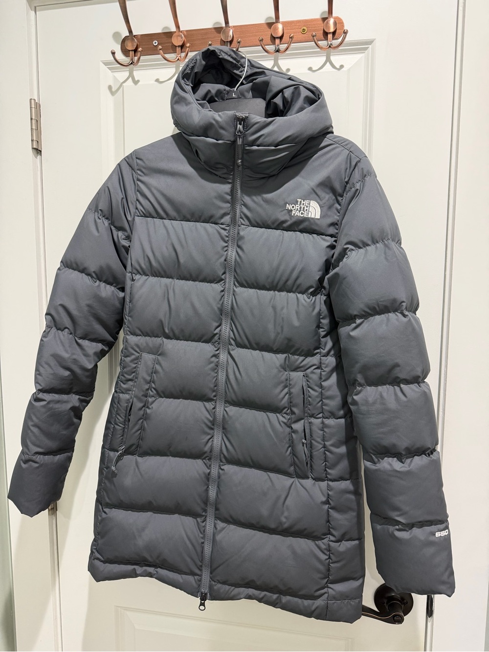 North face coat mid length